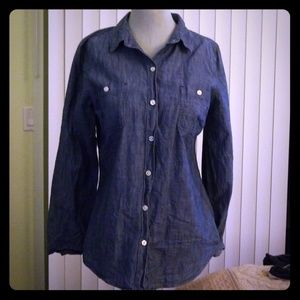 Old Navy denim button up long sleeve shirt